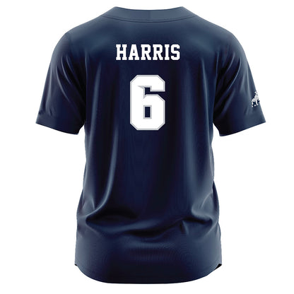 Samford - NCAA Baseball : Jackson Harris - Navy Jersey-1