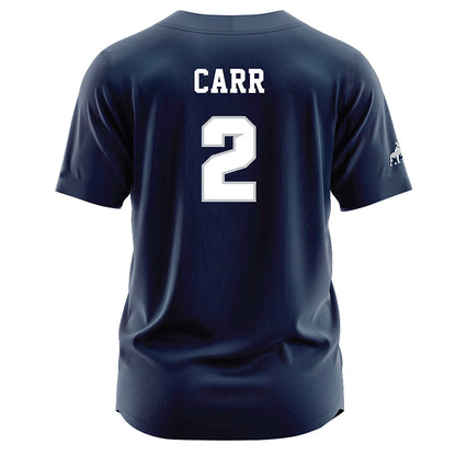 Samford - NCAA Baseball : Cade Carr - Navy Jersey-1