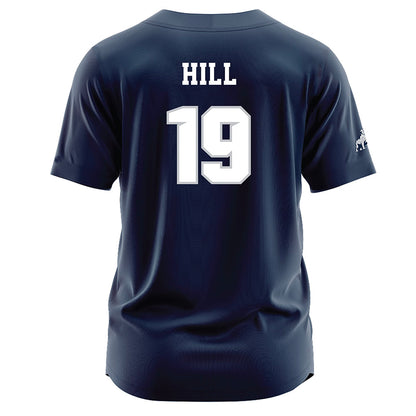Samford - NCAA Baseball : Cason Hill - Navy Jersey-1
