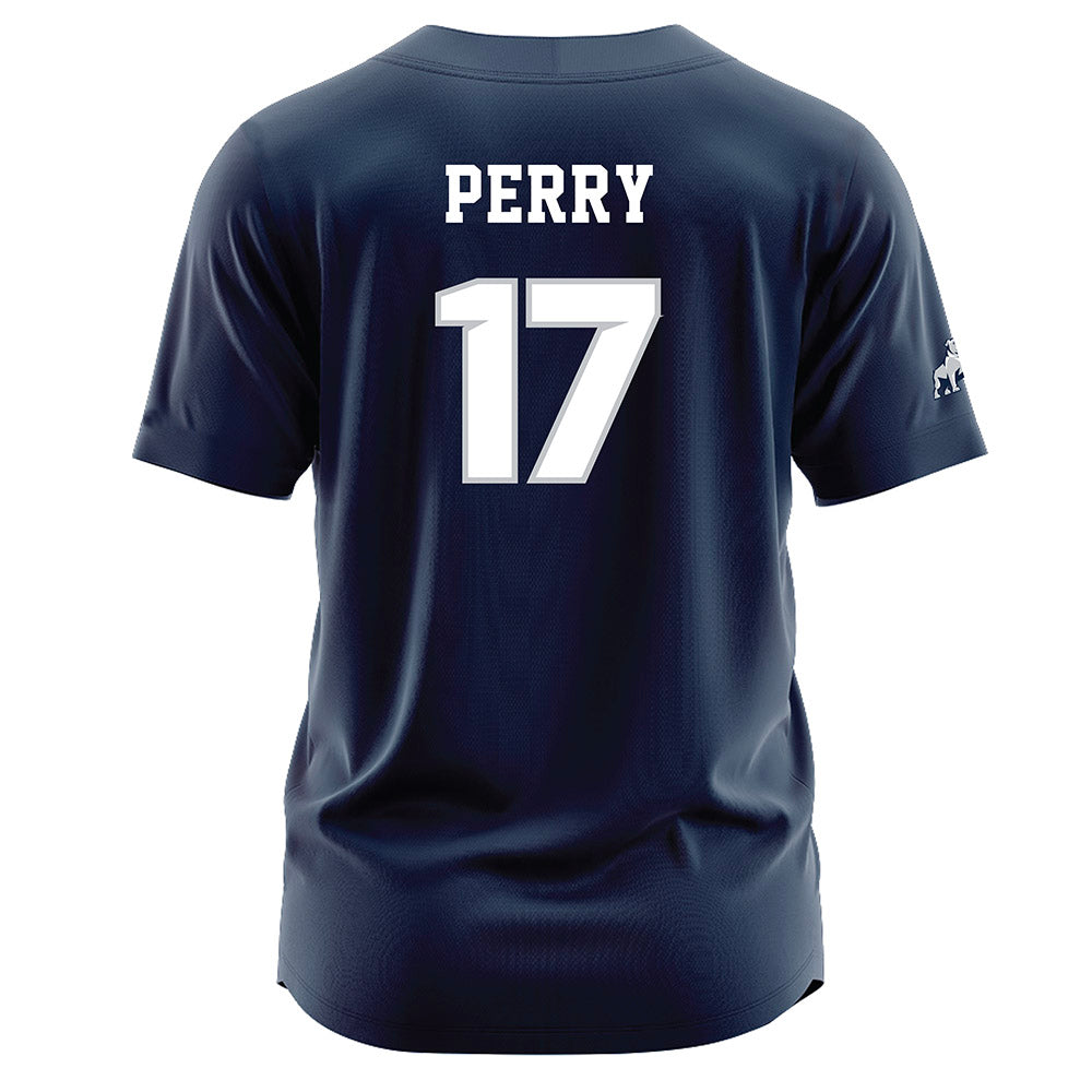 Samford - NCAA Baseball : Hayden Perry - Navy Jersey-1