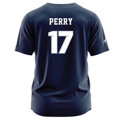Samford - NCAA Baseball : Hayden Perry - Navy Jersey-1