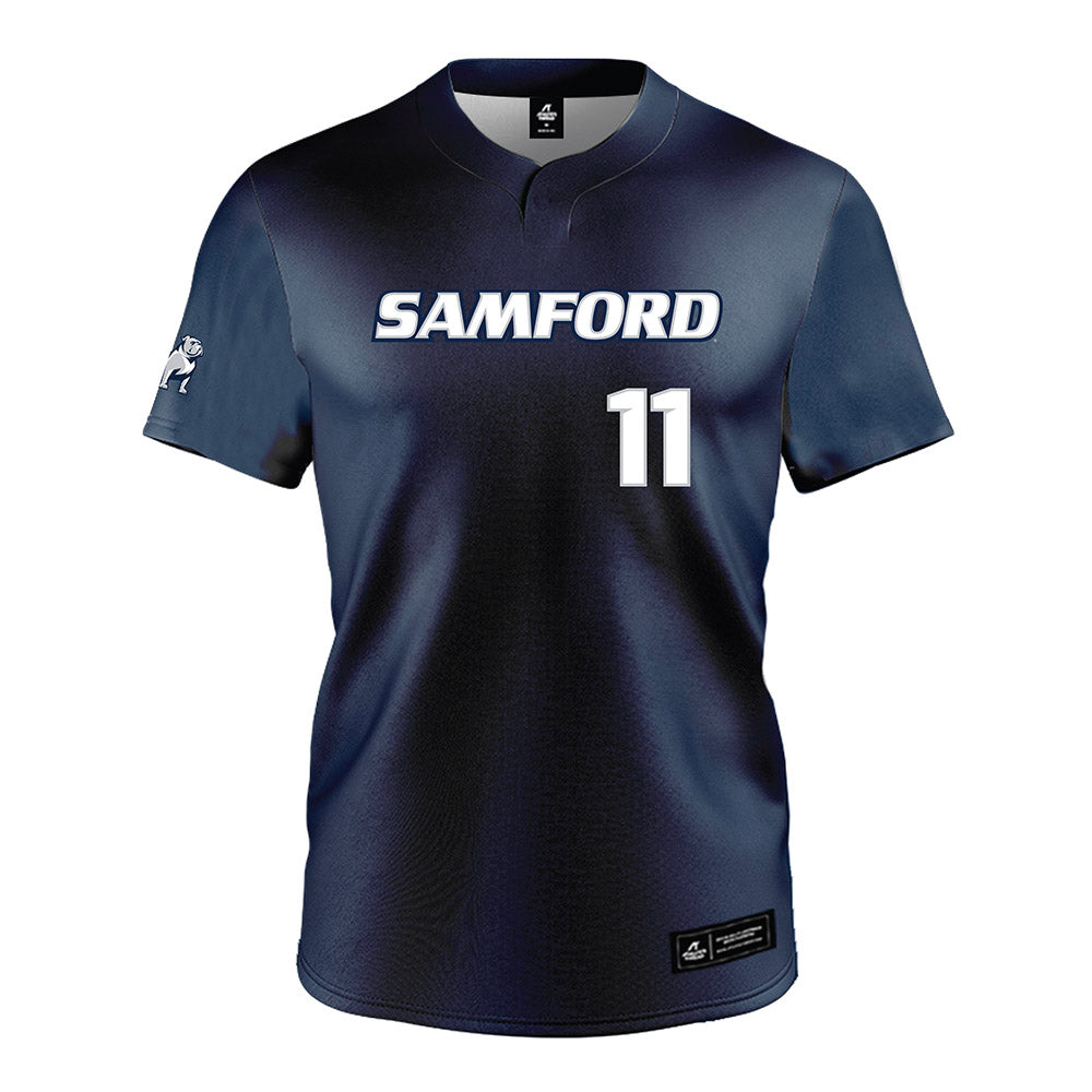 Samford - NCAA Baseball : Mason Blasche - Navy Jersey-0