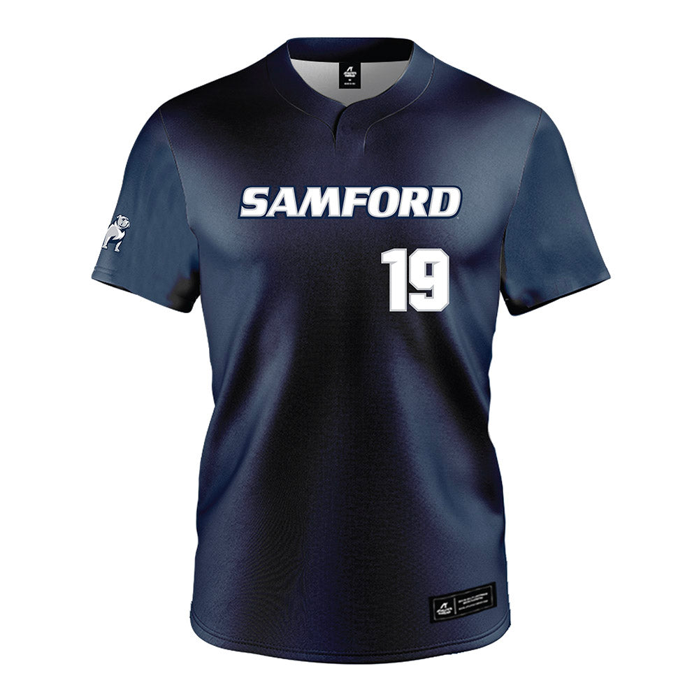 Samford - NCAA Baseball : Cason Hill - Navy Jersey-0