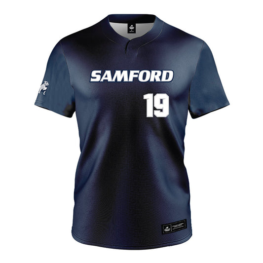 Samford - NCAA Baseball : Cason Hill - Navy Jersey-0