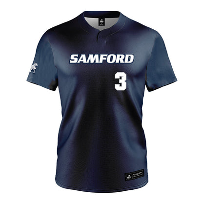Samford - NCAA Baseball : Gus Gandy - Navy Jersey-0
