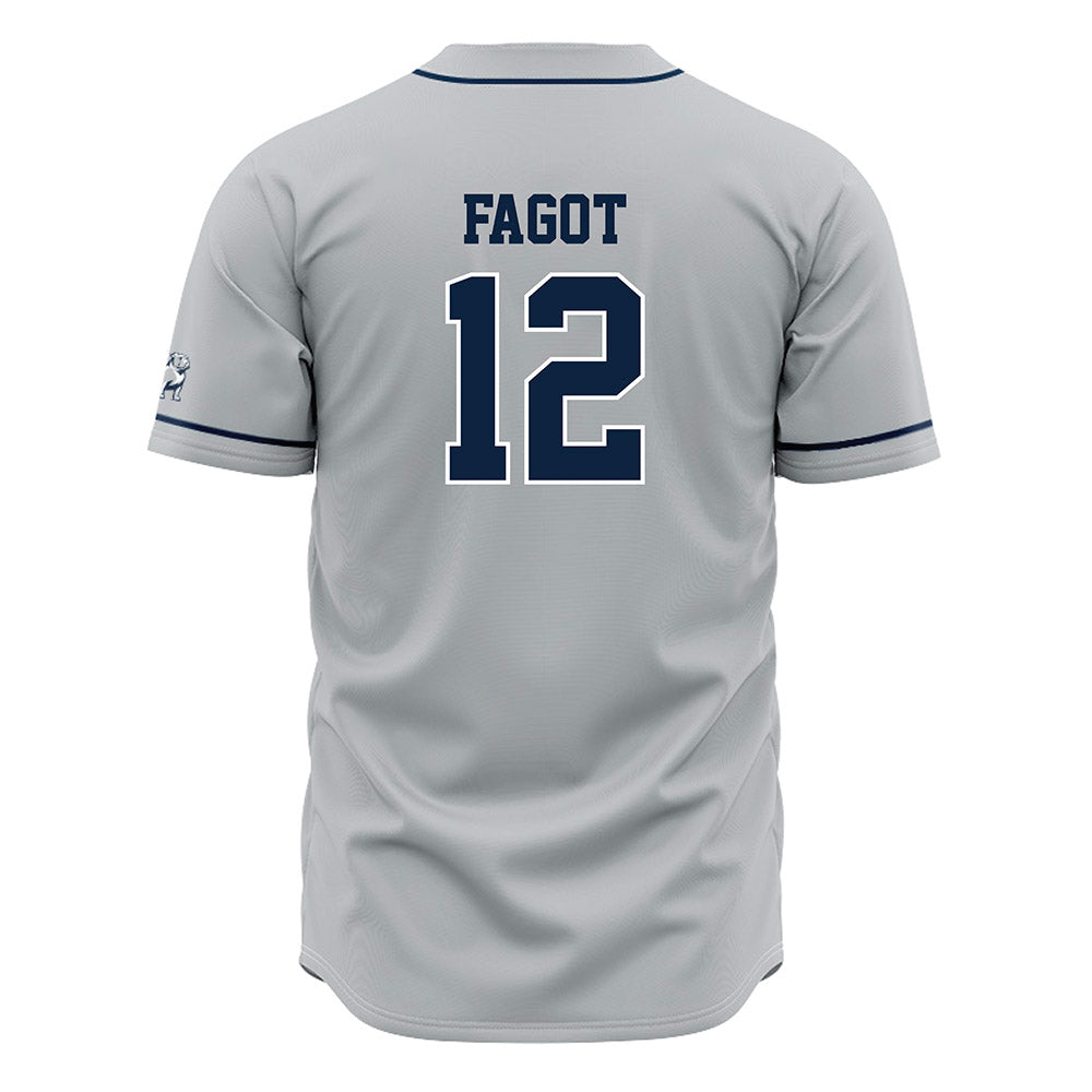 Samford - NCAA Baseball : Christopher Fagot - Grey Jersey-1
