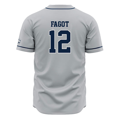 Samford - NCAA Baseball : Christopher Fagot - Grey Jersey-1
