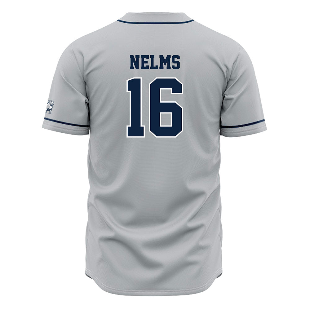 Samford - NCAA Baseball : Easton Nelms - Grey Jersey-1