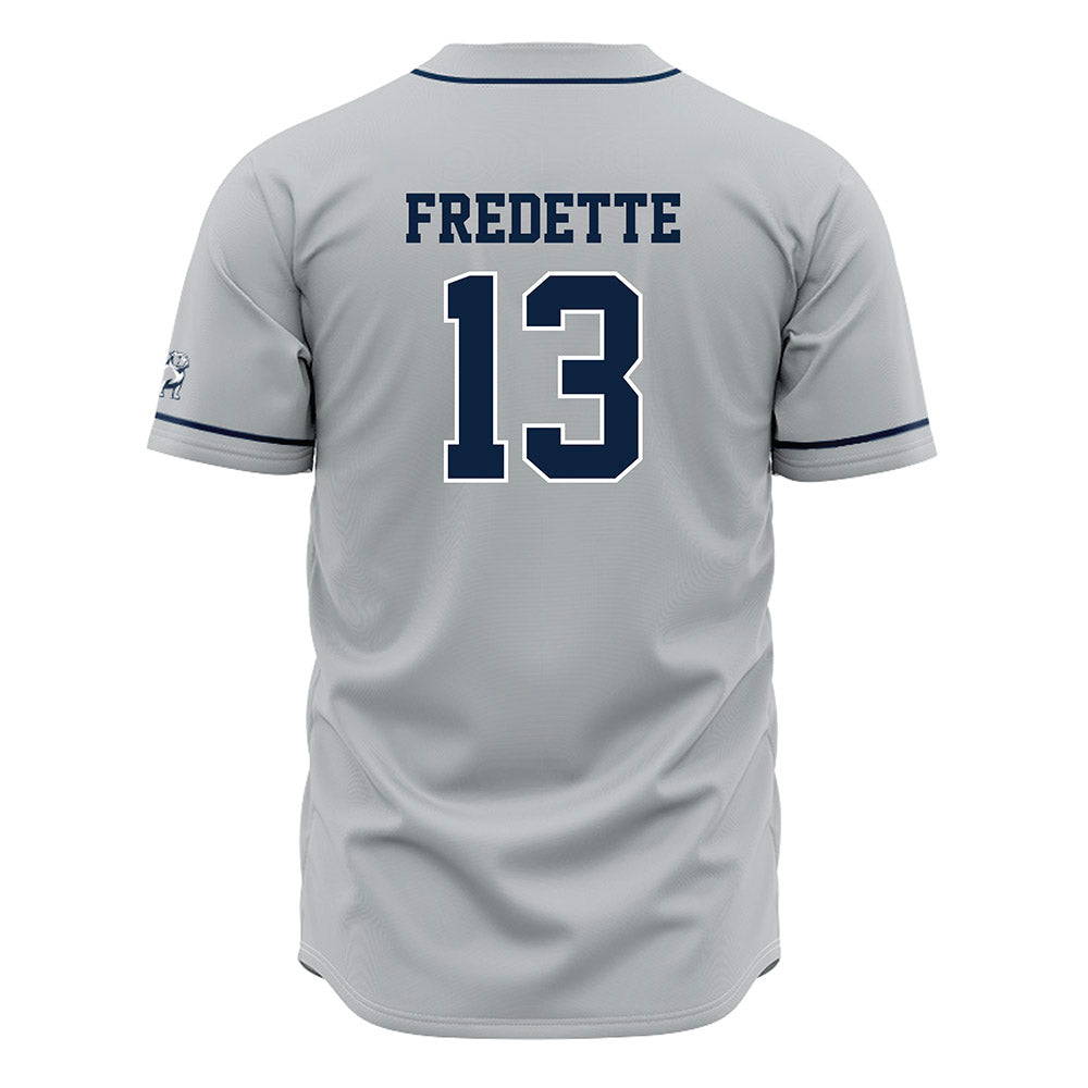 Samford - NCAA Baseball : Michael Fredette - Grey Jersey-1