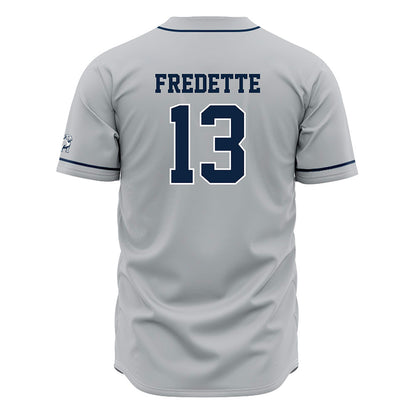 Samford - NCAA Baseball : Michael Fredette - Grey Jersey-1