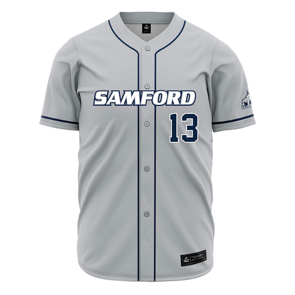Samford - NCAA Baseball : Michael Fredette - Grey Jersey-0