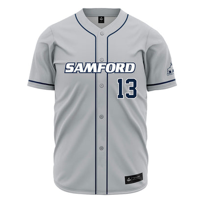 Samford - NCAA Baseball : Michael Fredette - Grey Jersey-0