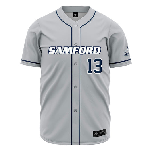 Samford - NCAA Baseball : Michael Fredette - Grey Jersey-0