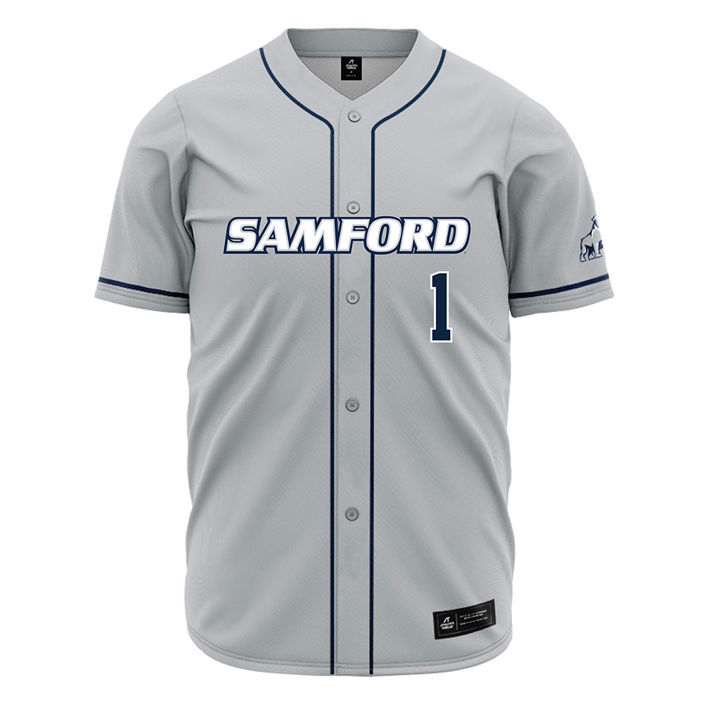 Samford - NCAA Baseball : Pierce Dutton - Grey Jersey-0
