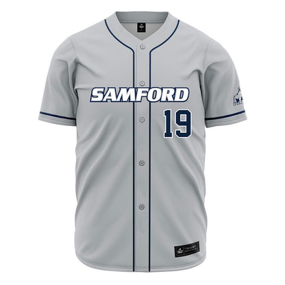 Samford - NCAA Baseball : Cason Hill - Grey Jersey-0