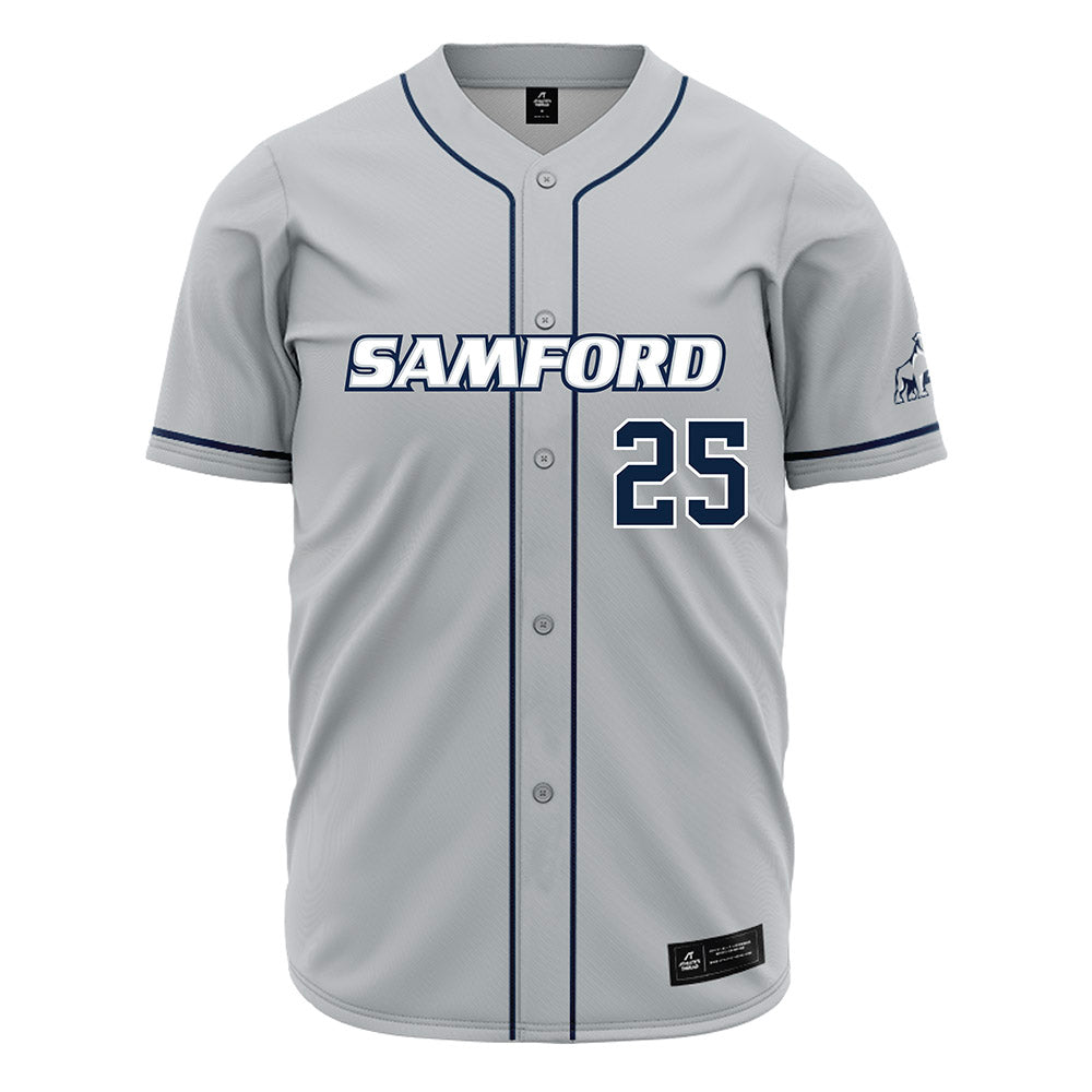 Samford - NCAA Baseball : Joseph Lee - Grey Jersey-0