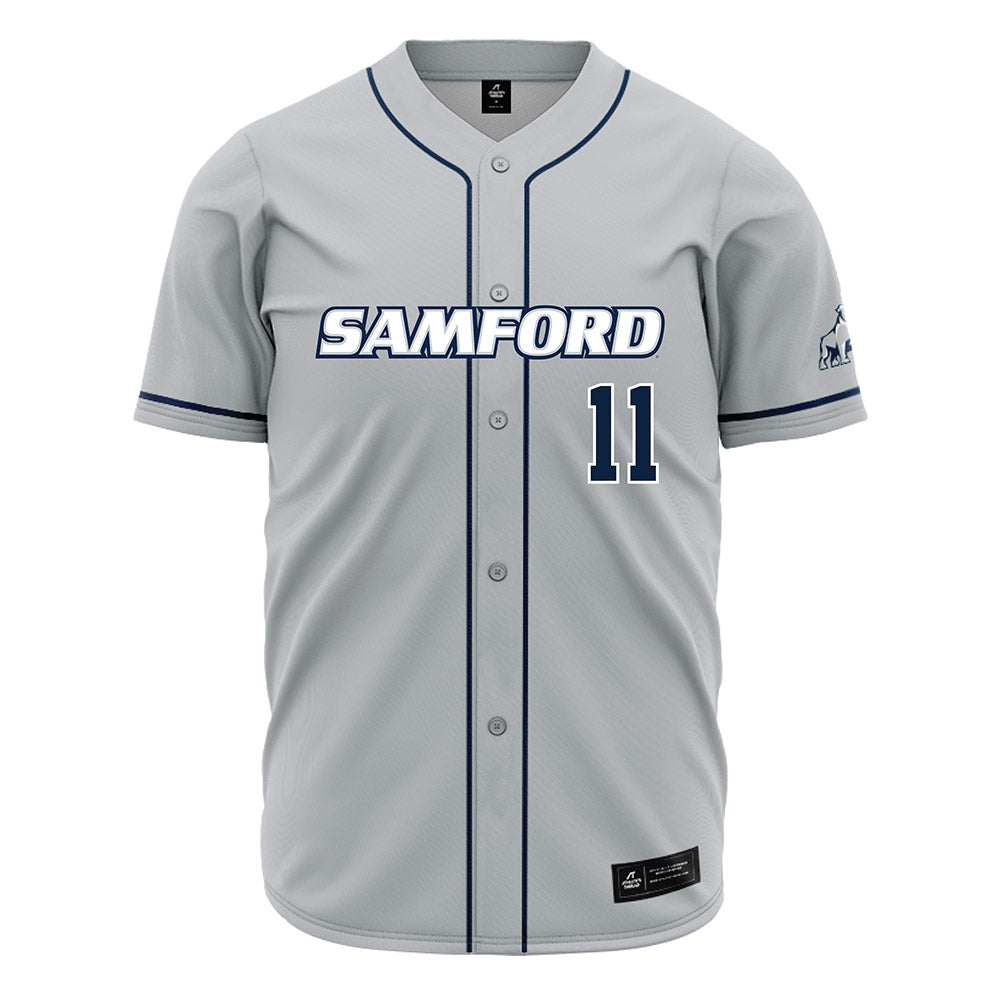 Samford - NCAA Baseball : Mason Blasche - Grey Jersey-0