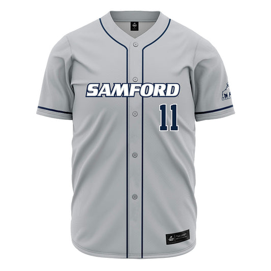 Samford - NCAA Baseball : Mason Blasche - Grey Jersey-0