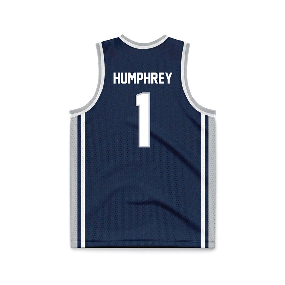 Samford - NCAA Men's Basketball : DaJion Humphrey - Navy Basketball Jersey-1