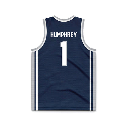 Samford - NCAA Men's Basketball : DaJion Humphrey - Navy Basketball Jersey-1