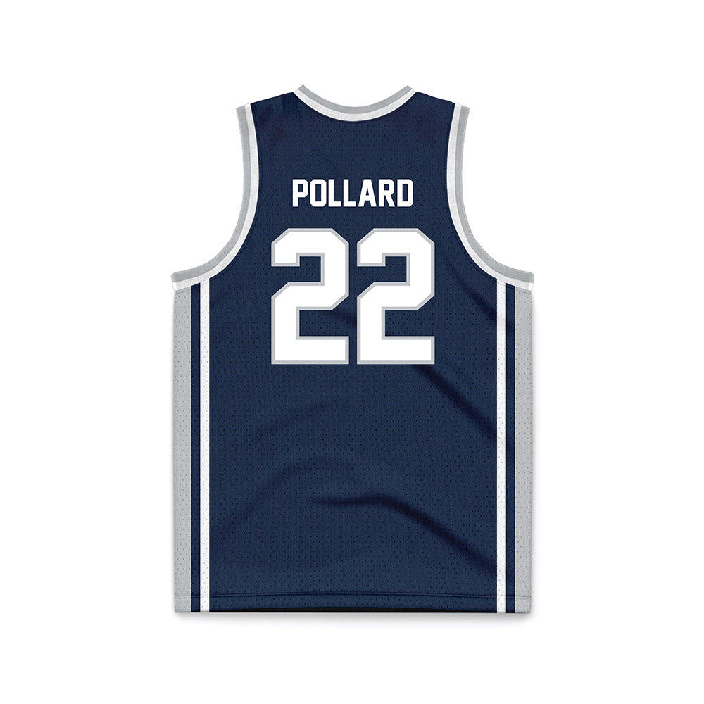 Samford - NCAA Men's Basketball : Jaxon Pollard - Navy Basketball Jersey-1