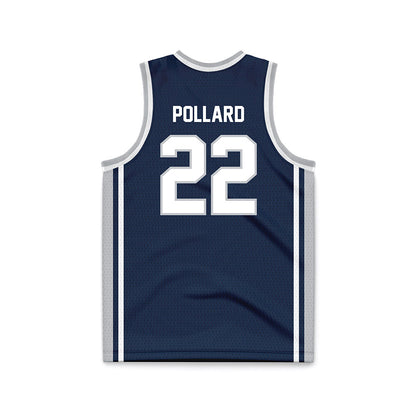 Samford - NCAA Men's Basketball : Jaxon Pollard - Navy Basketball Jersey-1