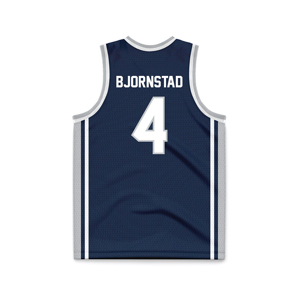 Samford - NCAA Men's Basketball : Judson Bjornstad - Navy Basketball Jersey-1
