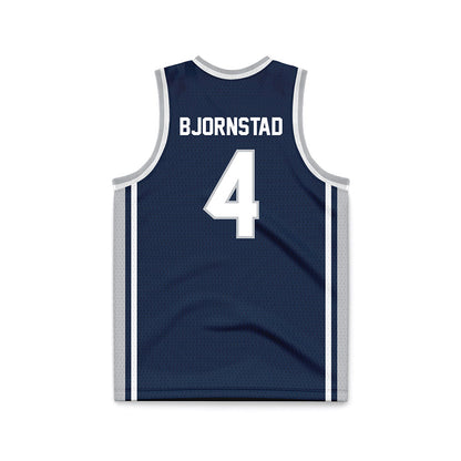 Samford - NCAA Men's Basketball : Judson Bjornstad - Navy Basketball Jersey-1