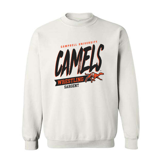 Campbell - NCAA Wrestling : Landon Sargent - Classic Fashion Shersey Crewneck Sweatshirt-0