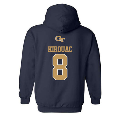 Georgia Tech - NCAA Men's Basketball : Cole Kirouac - Classic Shersey Hooded Sweatshirt-1
