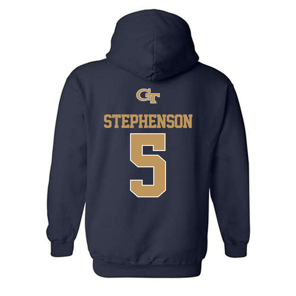 Georgia Tech - NCAA Baseball : Dominic Stephenson - Classic Shersey Hooded Sweatshirt-1
