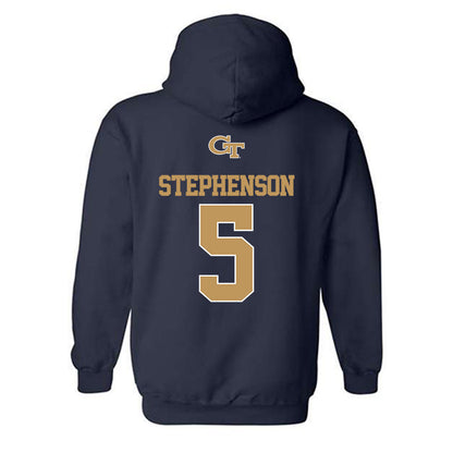Georgia Tech - NCAA Baseball : Dominic Stephenson - Classic Shersey Hooded Sweatshirt-1