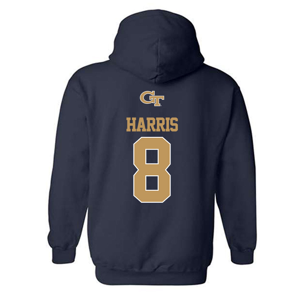 Georgia Tech - NCAA Football : Gavin Harris - Classic Shersey Hooded Sweatshirt-1