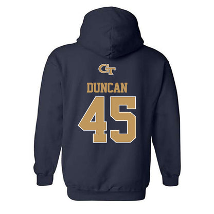 Georgia Tech - NCAA Football : Bayler Duncan - Classic Shersey Hooded Sweatshirt-1