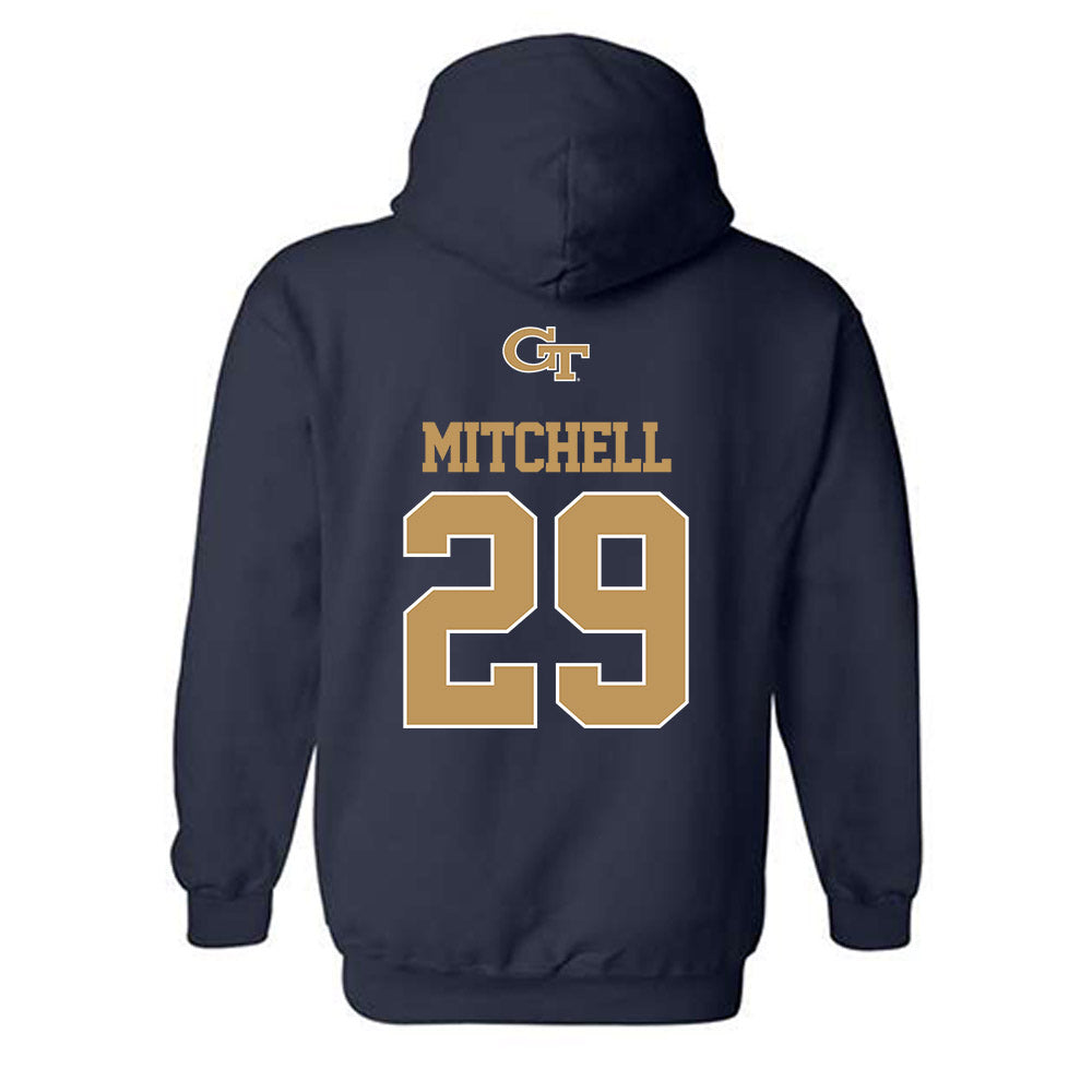 Georgia Tech - NCAA Football : Jon Mitchell - Classic Shersey Hooded Sweatshirt-1