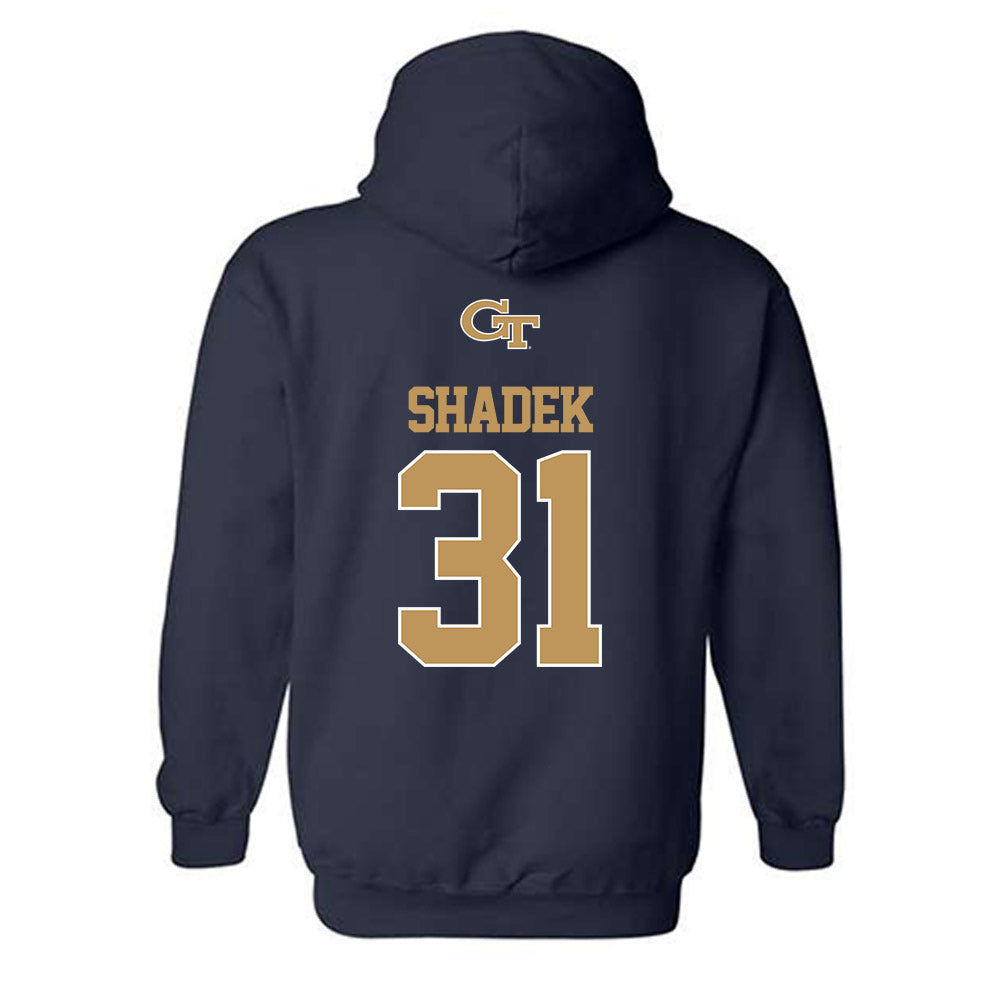 Georgia Tech - NCAA Baseball : Justin Shadek - Classic Shersey Hooded Sweatshirt-1