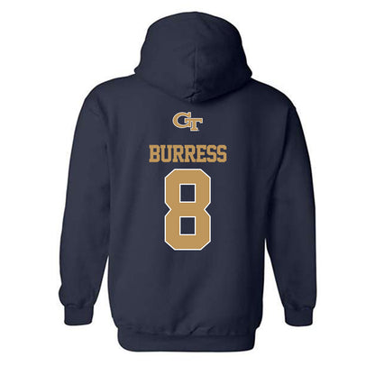 Georgia Tech - NCAA Baseball : Drew Burress - Classic Shersey Hooded Sweatshirt-1