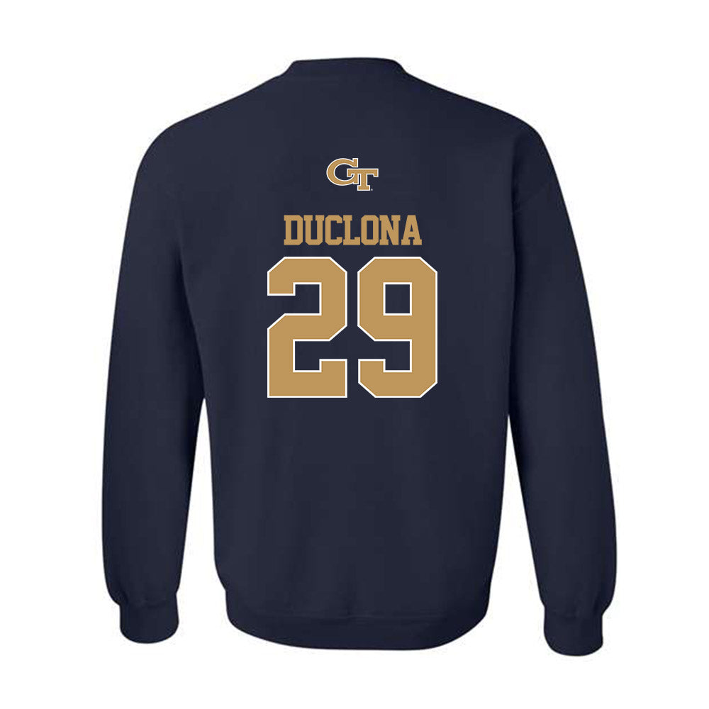 Georgia Tech - NCAA Football : Jonas Duclona - Classic Shersey Crewneck Sweatshirt-1
