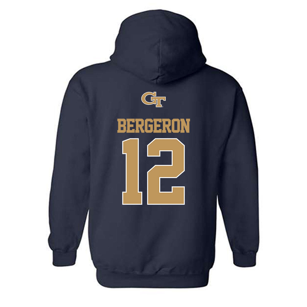 Georgia Tech - NCAA Football : Cole Bergeron - Classic Shersey Hooded Sweatshirt-1