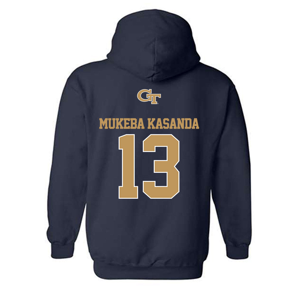 Georgia Tech - NCAA Women's Basketball : Deborah Mukeba Kasanda - Classic Shersey Hooded Sweatshirt-1