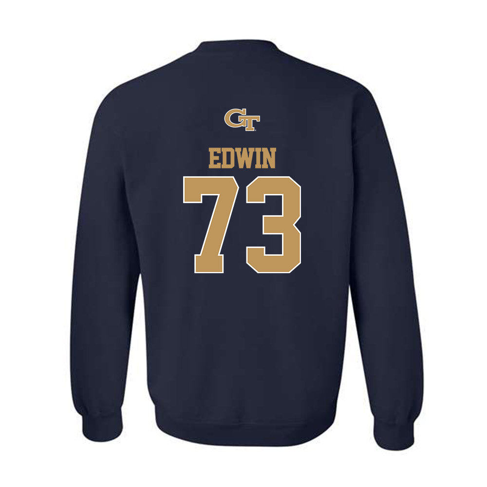 Georgia Tech - NCAA Football : Favour Edwin - Classic Shersey Crewneck Sweatshirt-1