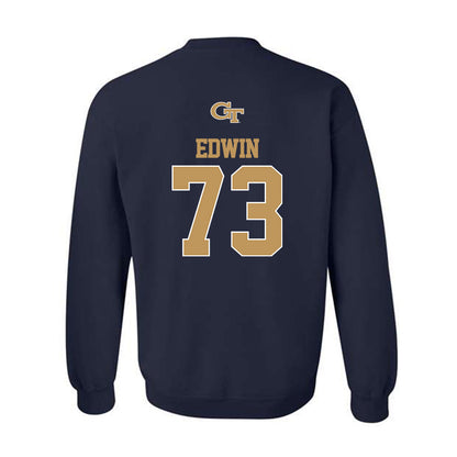 Georgia Tech - NCAA Football : Favour Edwin - Classic Shersey Crewneck Sweatshirt-1