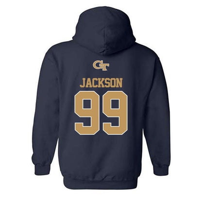 Georgia Tech - NCAA Football : Vincent Jackson - Classic Shersey Hooded Sweatshirt-1