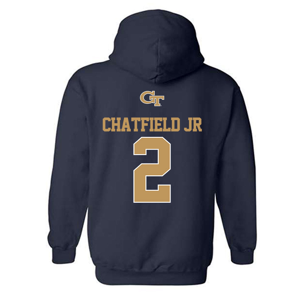 Georgia Tech - NCAA Men's Basketball : Eric Chatfield Jr - Classic Shersey Hooded Sweatshirt-1