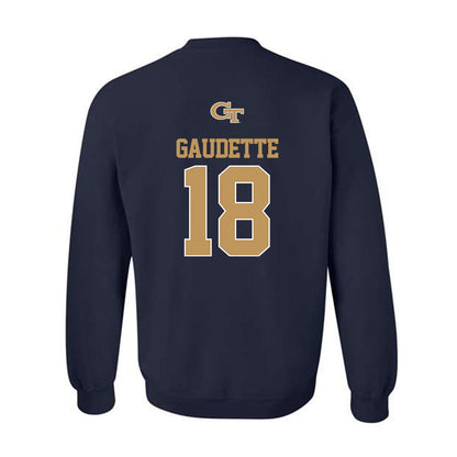 Georgia Tech - NCAA Baseball : Caden Gaudette - Classic Shersey Crewneck Sweatshirt-1