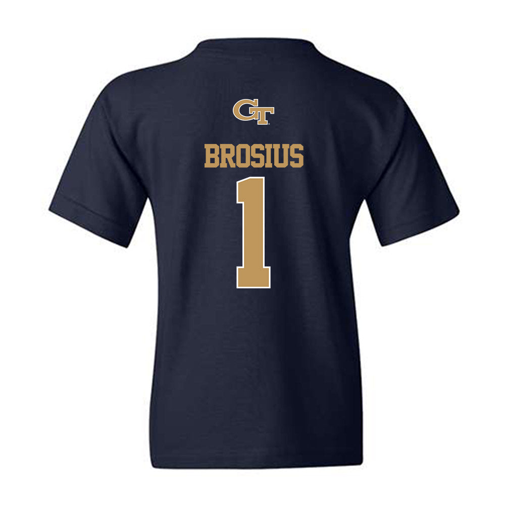 Georgia Tech - NCAA Baseball : Parker Brosius - Classic Shersey Youth T-Shirt-1