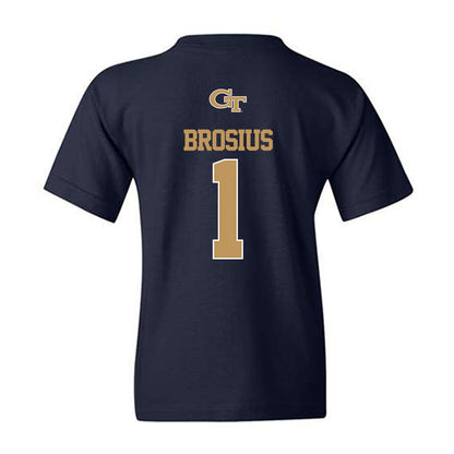 Georgia Tech - NCAA Baseball : Parker Brosius - Classic Shersey Youth T-Shirt-1