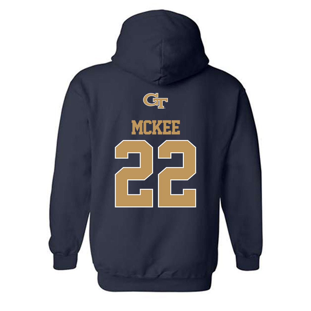 Georgia Tech - NCAA Baseball : Tate McKee - Classic Shersey Hooded Sweatshirt-1