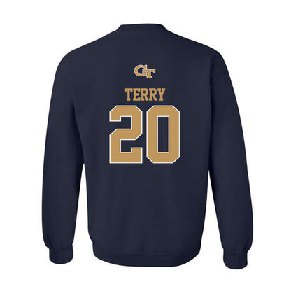 Georgia Tech - NCAA Football : Jaedyn Terry - Classic Shersey Crewneck Sweatshirt-1