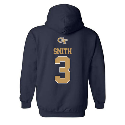 Georgia Tech - NCAA Football : Rahkeem Smith - Classic Shersey Hooded Sweatshirt-1